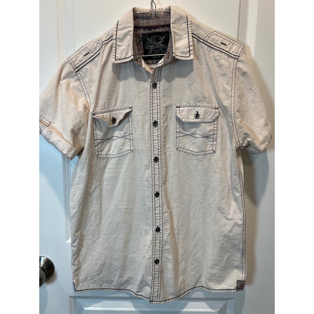 Drill Clothing Co NYC Vintage Button Up Shirt Mens M Short Sleeve Utility
